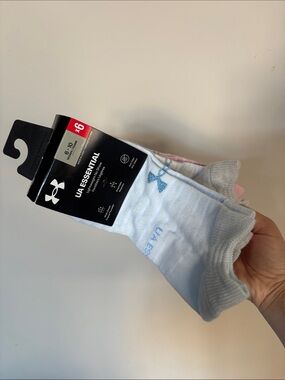 Under Armour Light Blue & Pink Low-Cut Athletic Socks - 6 Pack